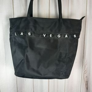 Las Vegas Tote Bag Handbag Rhinestone Zippered Top